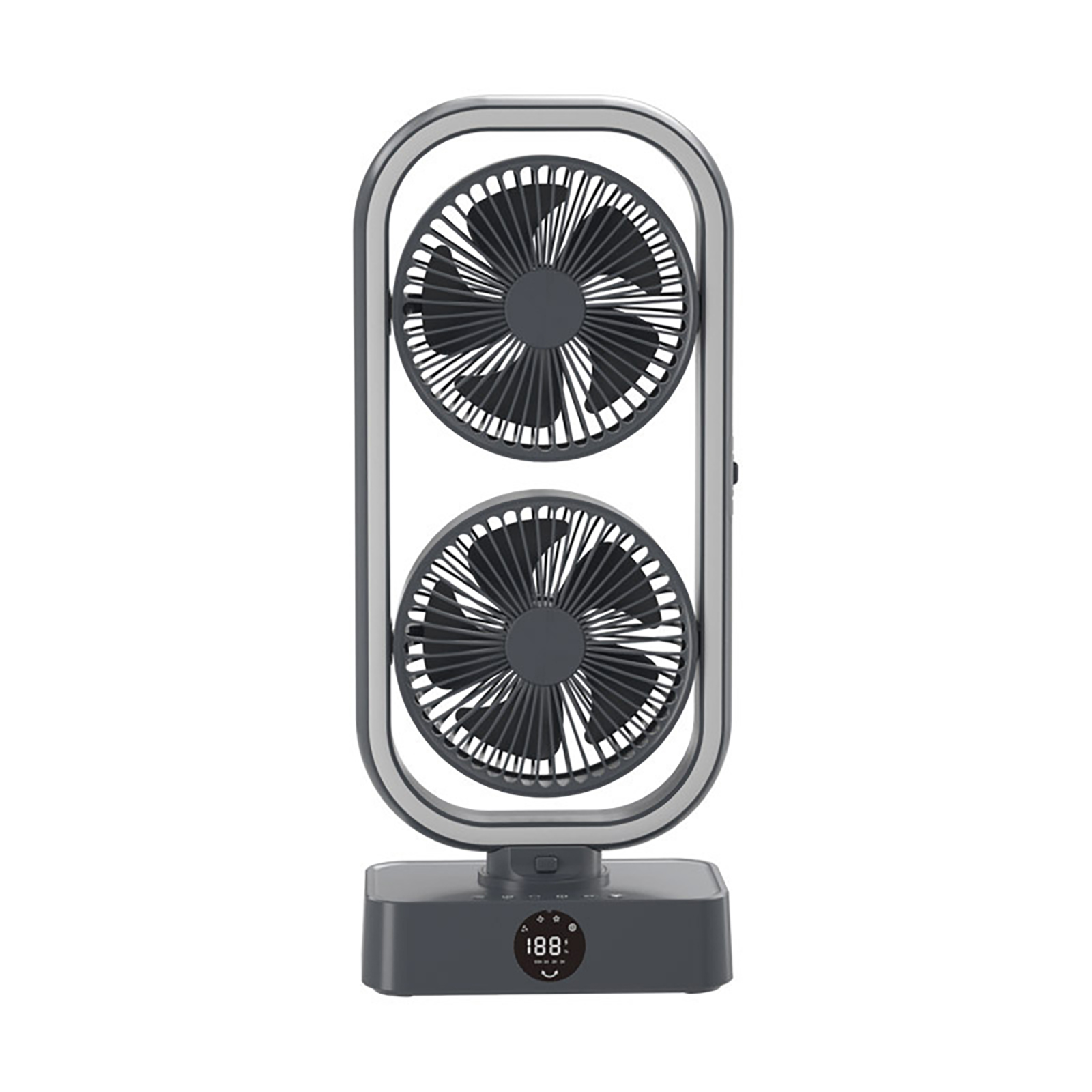 Tower Fan, Small Tower Fan, Rechargeable USB Fan With 350° Tilt 110° Oscillation, 3 Speeds, 3h Auto-Off Timer Fan For Bedroom Office Home Camping black