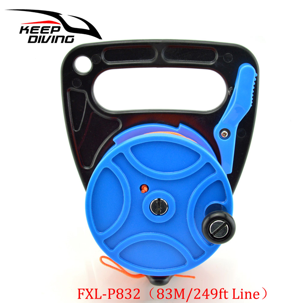 46/83m Line Handheld Diving Cave Reel for Underwater Scuba Wreck Cave Diving Snorkeling SMB Accessories 83 meters dark blue
