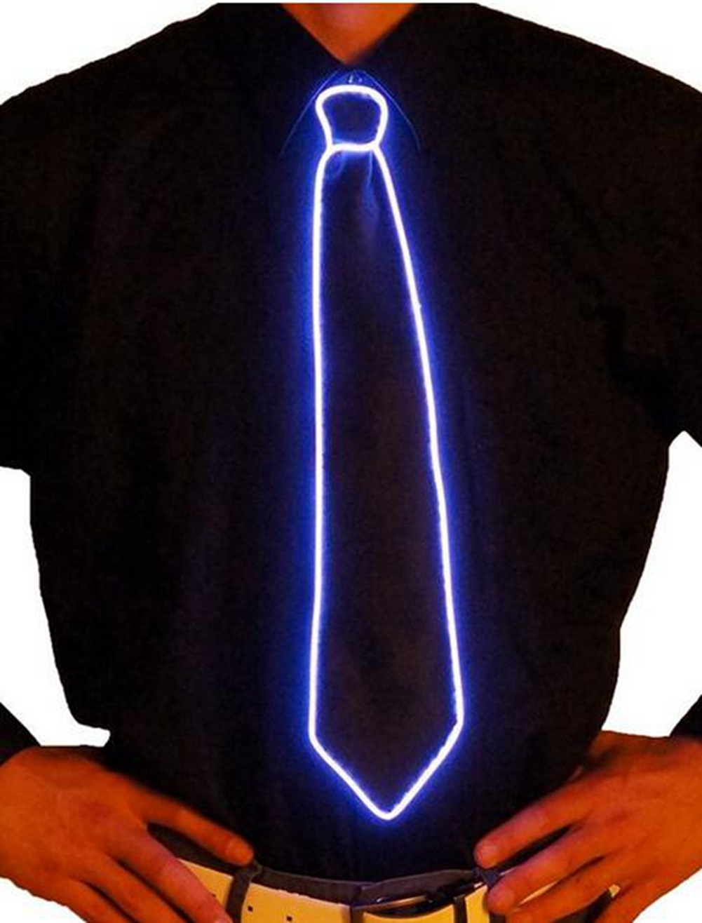 Light Up Ties - Novelty Necktie for Men Blue Light