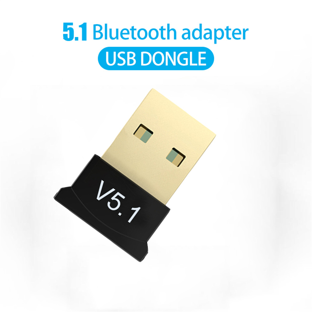 V5.1 Wireless Usb Bluetooth 5.1 Adapter Aux Transmitter Music Receiver Adapter For Pc Laptop black