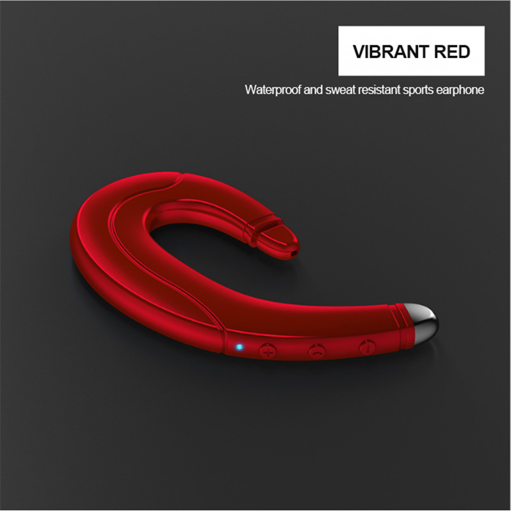 Bluetooth 4.1 Bone Conduction Headphones Sports Stereo Wireless Earphone Headset red