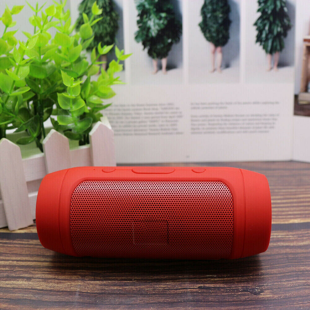 Mini Bluetooth Speaker Wireless Outdoor Stereo Bass Loudspeaker USB TF FM Radio red
