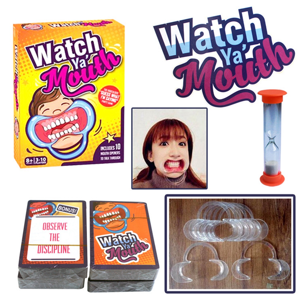 [US Direct] HOT Funny Family Edition Hilarious Mouth Guard Mouth Opener for Fun Speaking Out Game Family Game Party Game
