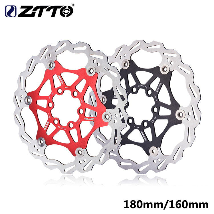 ZTTO 180mm 160mm Brake Floating Rotor Stainless Steel MTB Disc Hydraulic Brake Pads Bicycle parts 160MM red