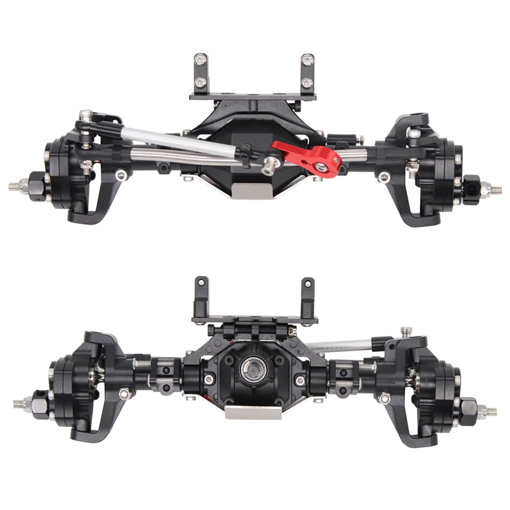 SCX10 Aluminum CNC Anodized Full Front Rear Portal Axle for 1/10 RC Crawler Car Axial SCX10 II 90046 90047 black