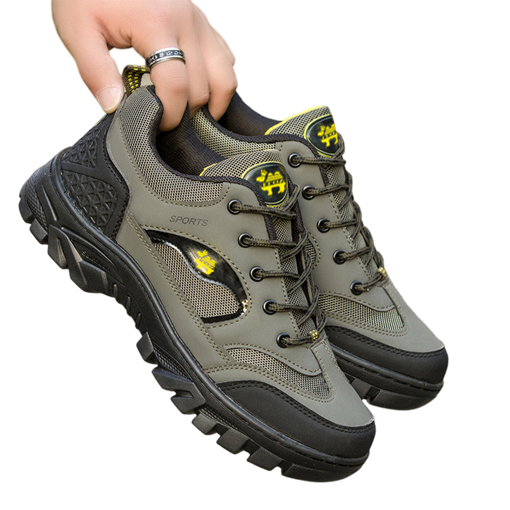 Men Sport Shoes Front Tie Casual Sports Shoes Anti-slip Rubber Soles Running Shoes For Outdoor Hiking Travel green 43