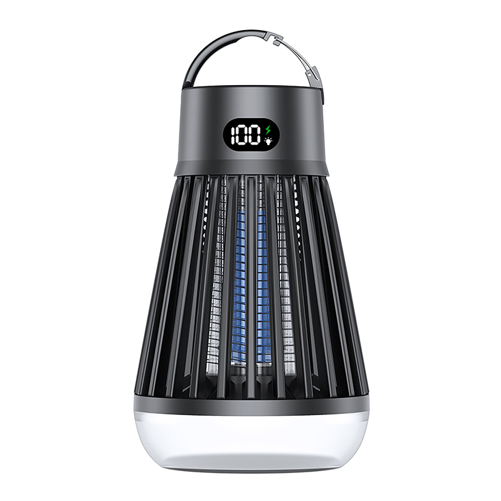 USB Bug Zapper, Mosquito Killer Lamp, Portable Hanging Loop Bug Zapper, IPX5 Waterproof, 2000mAh Fly Zapper For Summer Trip, Outdoor Camping black