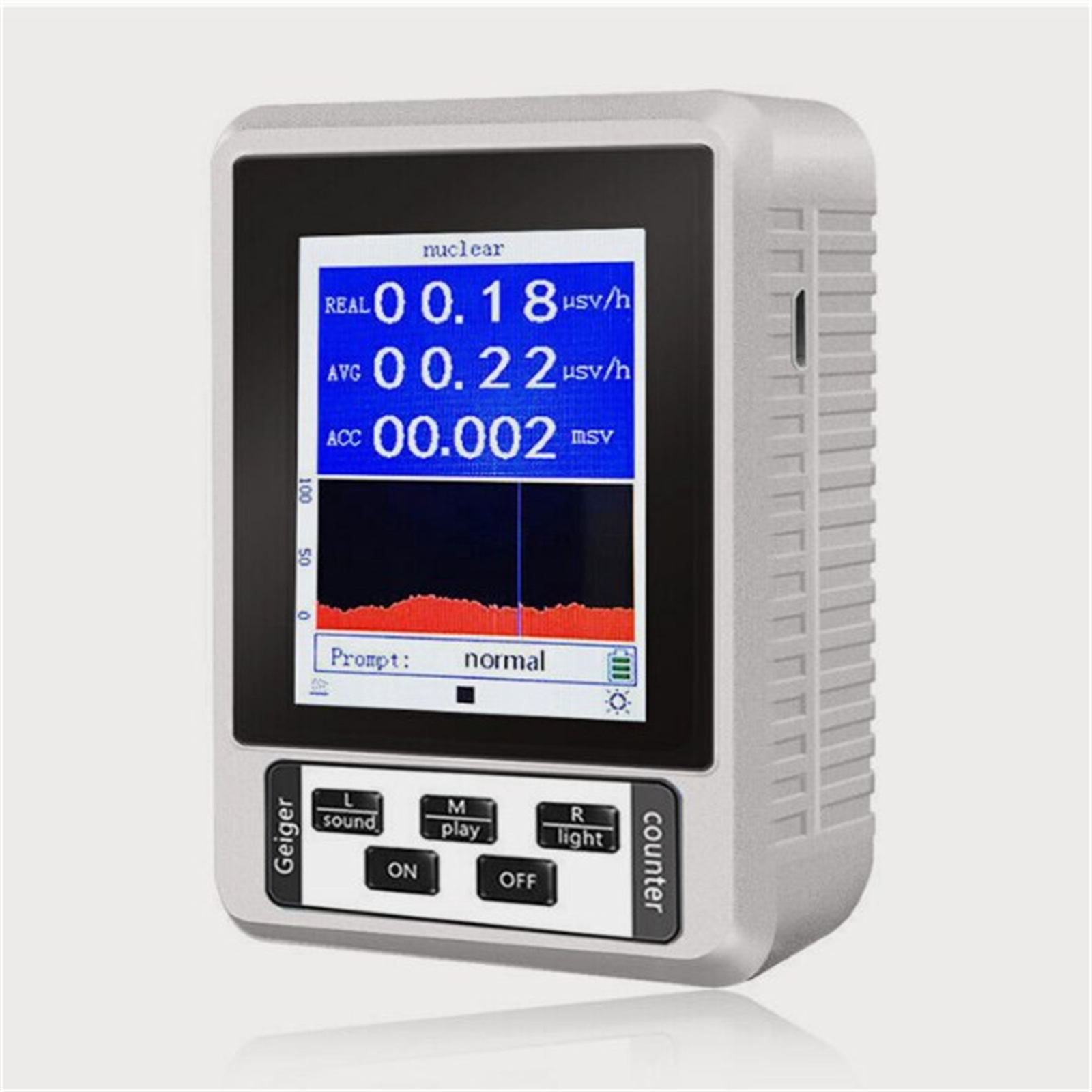 Portable Geiger Counter Nuclear Radiation Detector