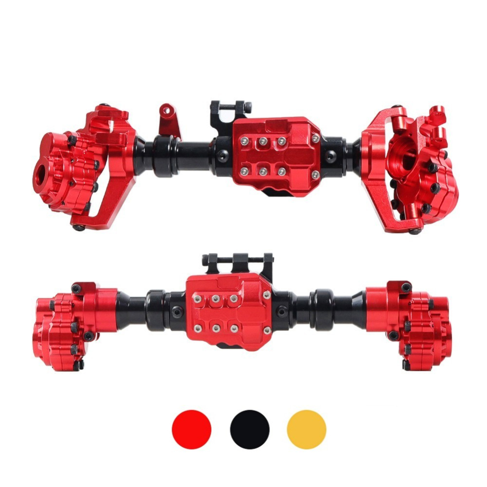 Front And Rear Portal Axle Housing Aluminium Alloy for 1/10 RC Crawler Traxxas TRX-4 red+black