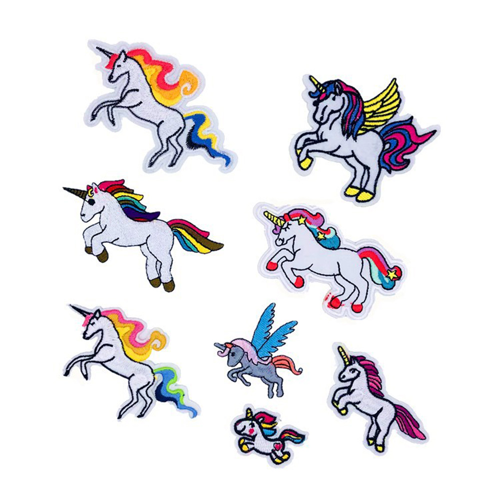 Wholesale Embroidered Cartoon Unicorn Clothes Patch Exquisite Tailoring ...