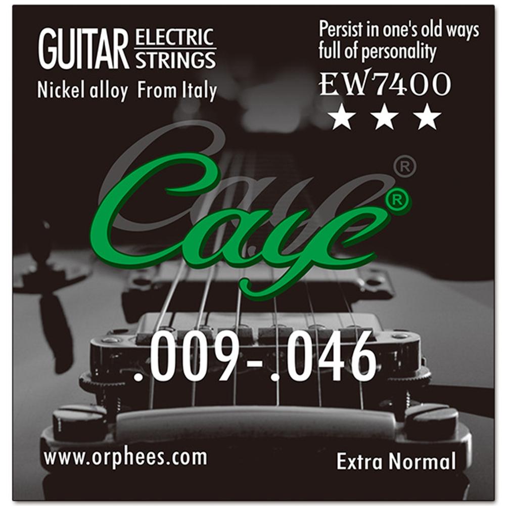 Caye EW Series 6 Pcs Electric Guitar Strings Hexagonal Carbon Steel Nickel Plating Guitar String EW7400