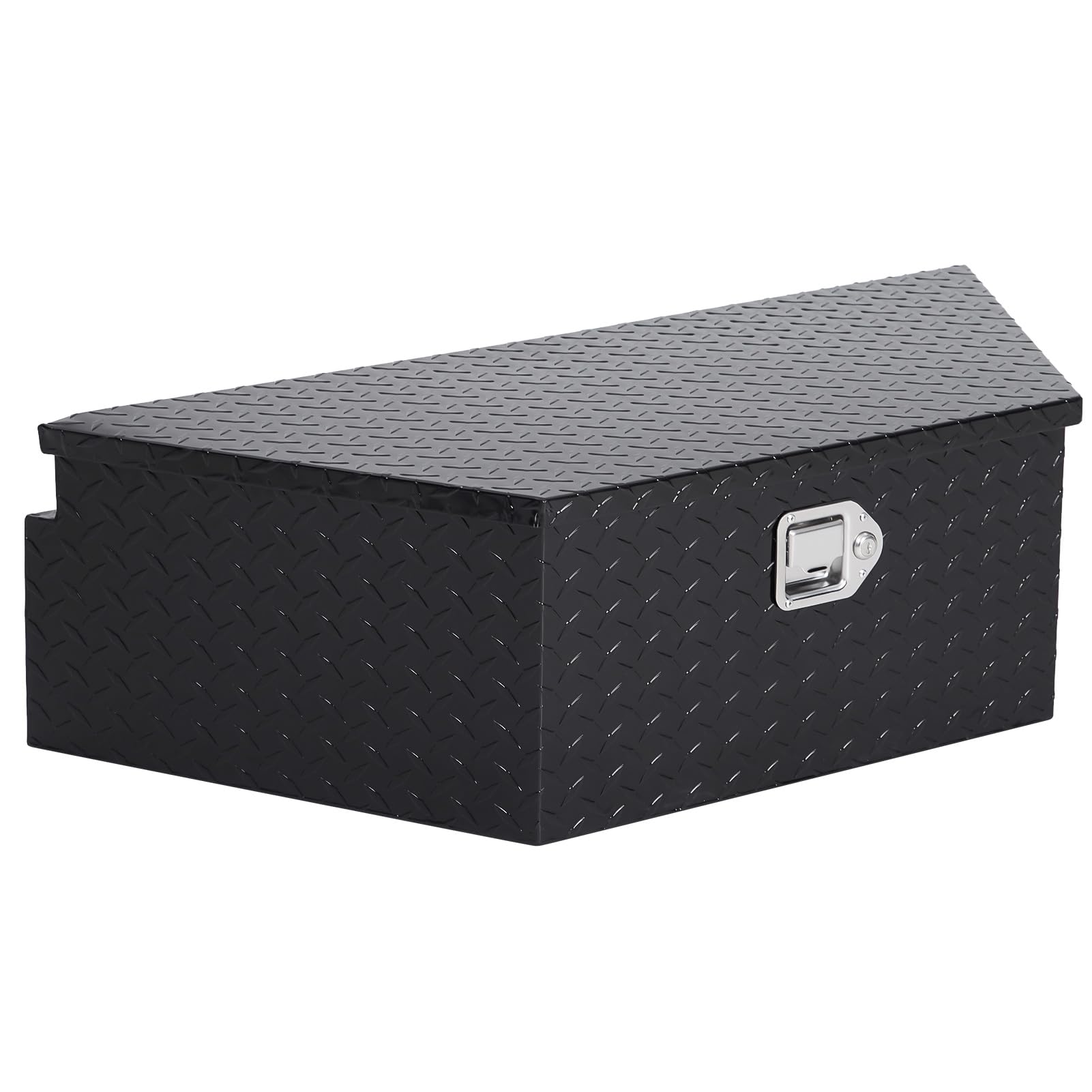 US GARVEE Trailer Tongue Box 39 Inch Trailer Tool Box Diamond Plate Waterproof Tool Storage Box Black