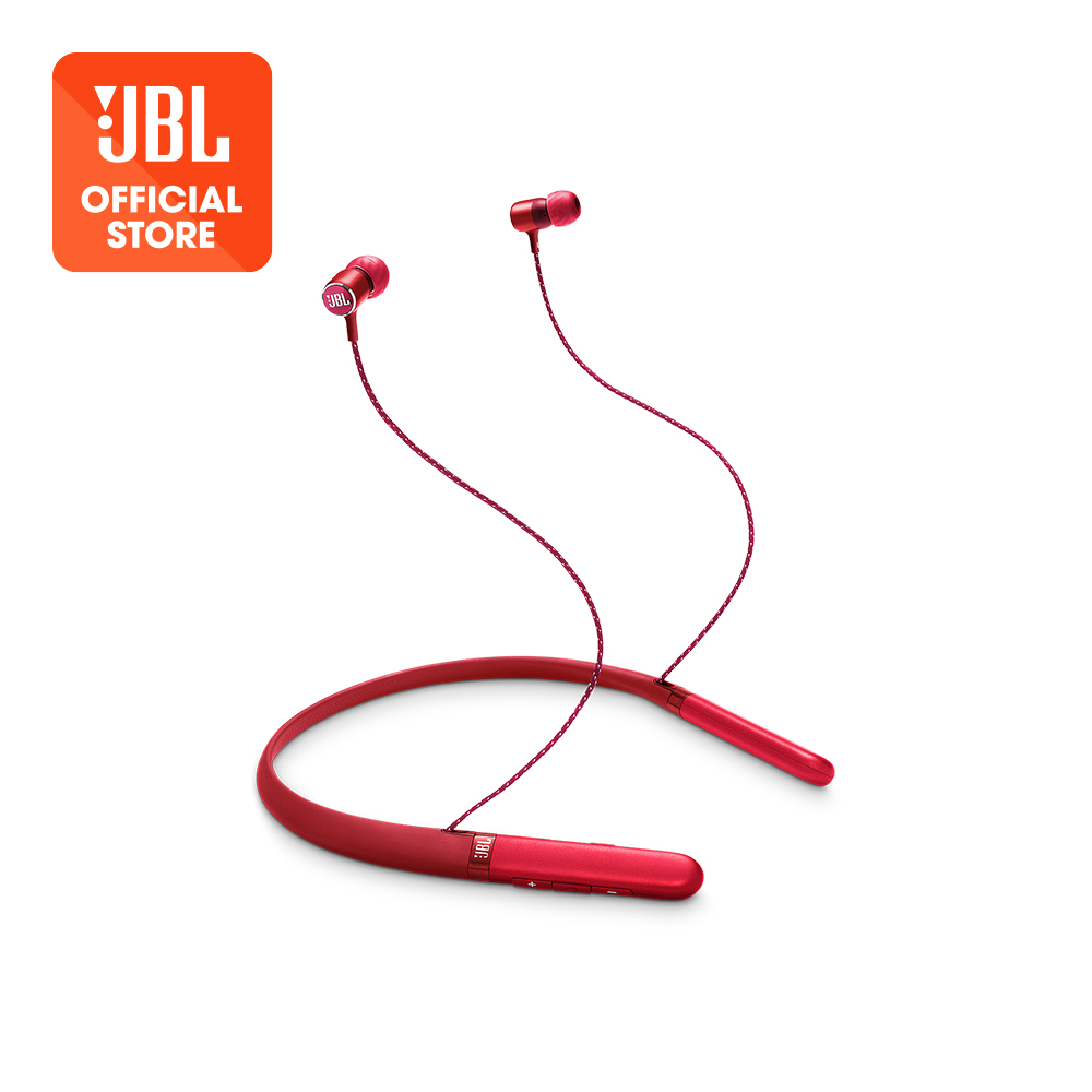 Original JBL Live200bt Neck-mounted Wireless Bluetooth-compatible  Earphones 3-button Remote Microphone Stereo Powerful Bass Headphones Red