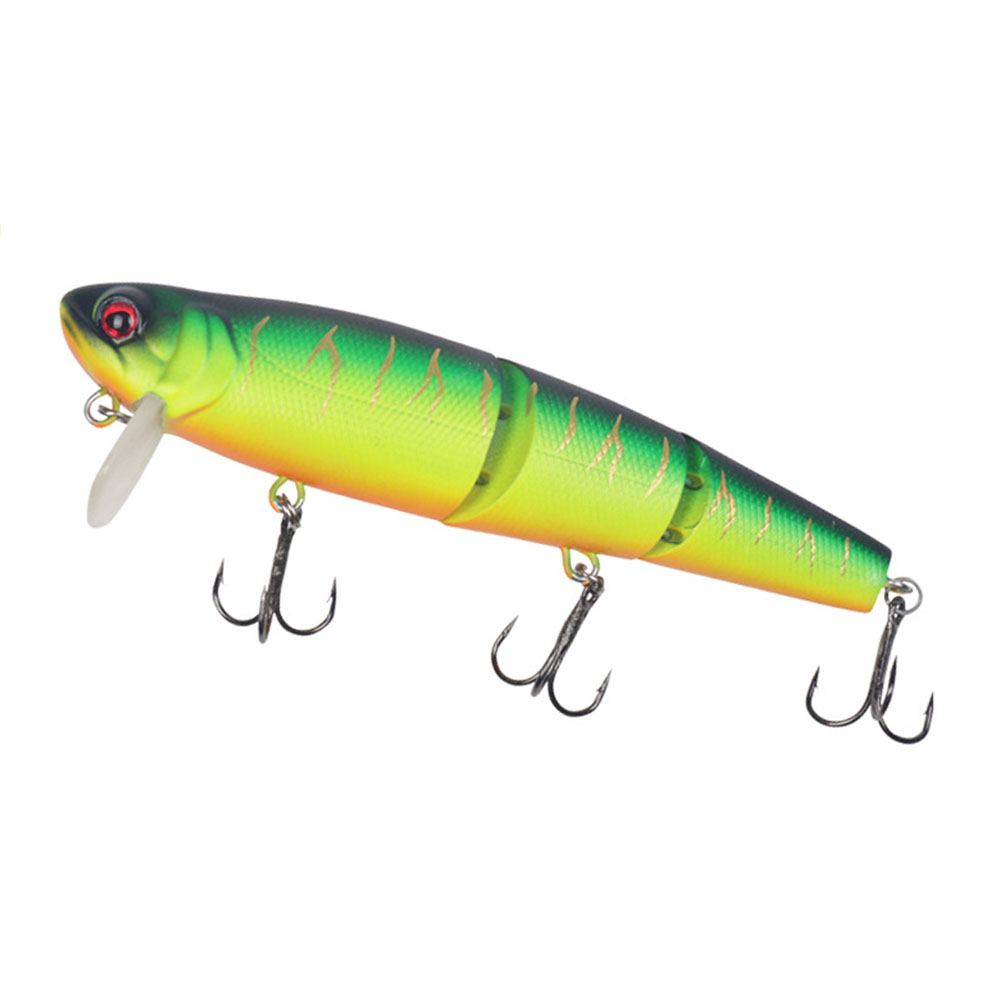 Fishing Lure 3 Jointed Sections Crankbait with Hooks Hard Bait Trolling
