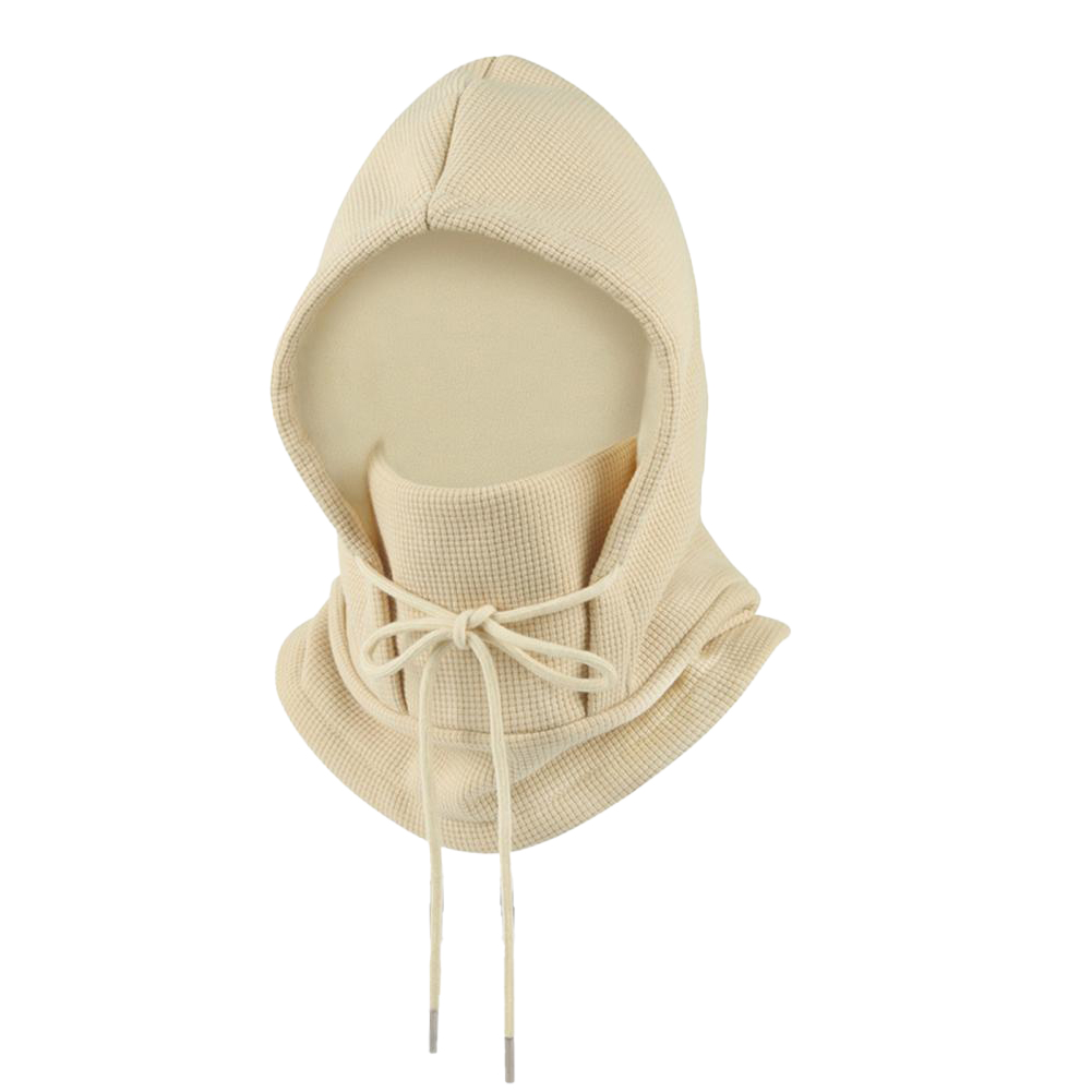 Balaclava Ski Mask Windproof Thermal Winter Oriel Velvet Scarf Mask For Cold Weather Cycling Women Men Off-white