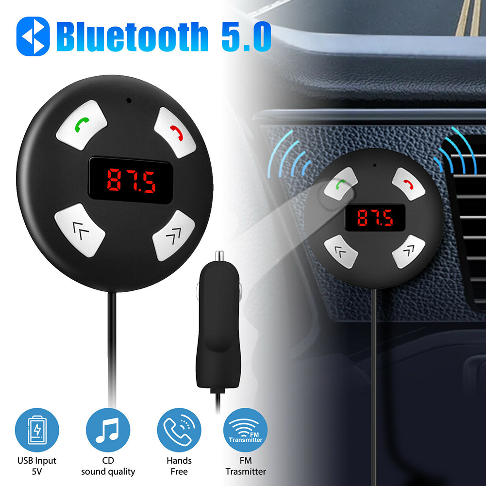 C1 Car Bluetooth-compatible  3.0  Receiver Charger Multifunctional Built-in Microphone Lossless Noise Reduction Wireless Fm Transmitter black