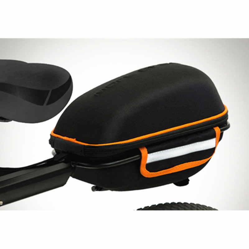 Bicycle Hard Cover Detachable Shell Package Tail Box with Mountain Bike Rack Bag Black orange_28.5*19*18.5cm
