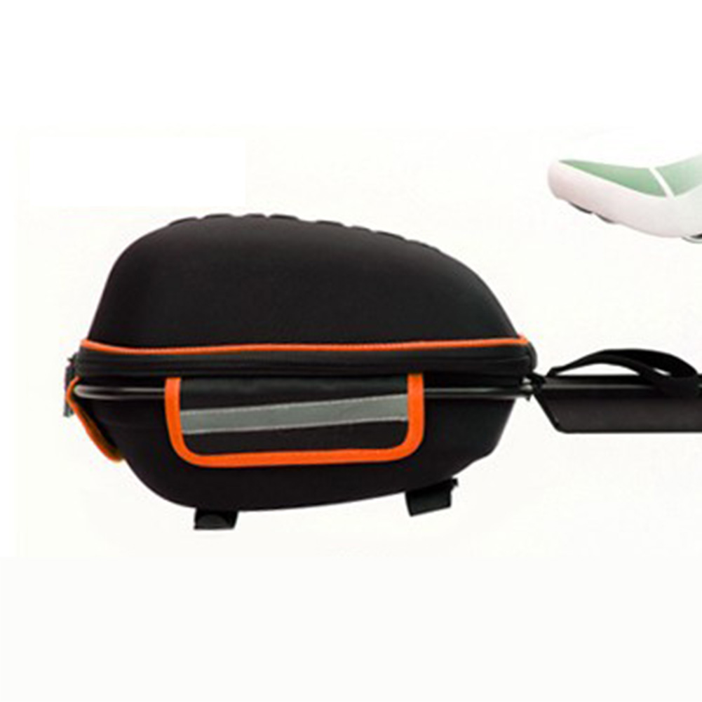 Bicycle Hard Cover Detachable Shell Package Tail Box with Mountain Bike Rack Bag Black orange_28.5*19*18.5cm