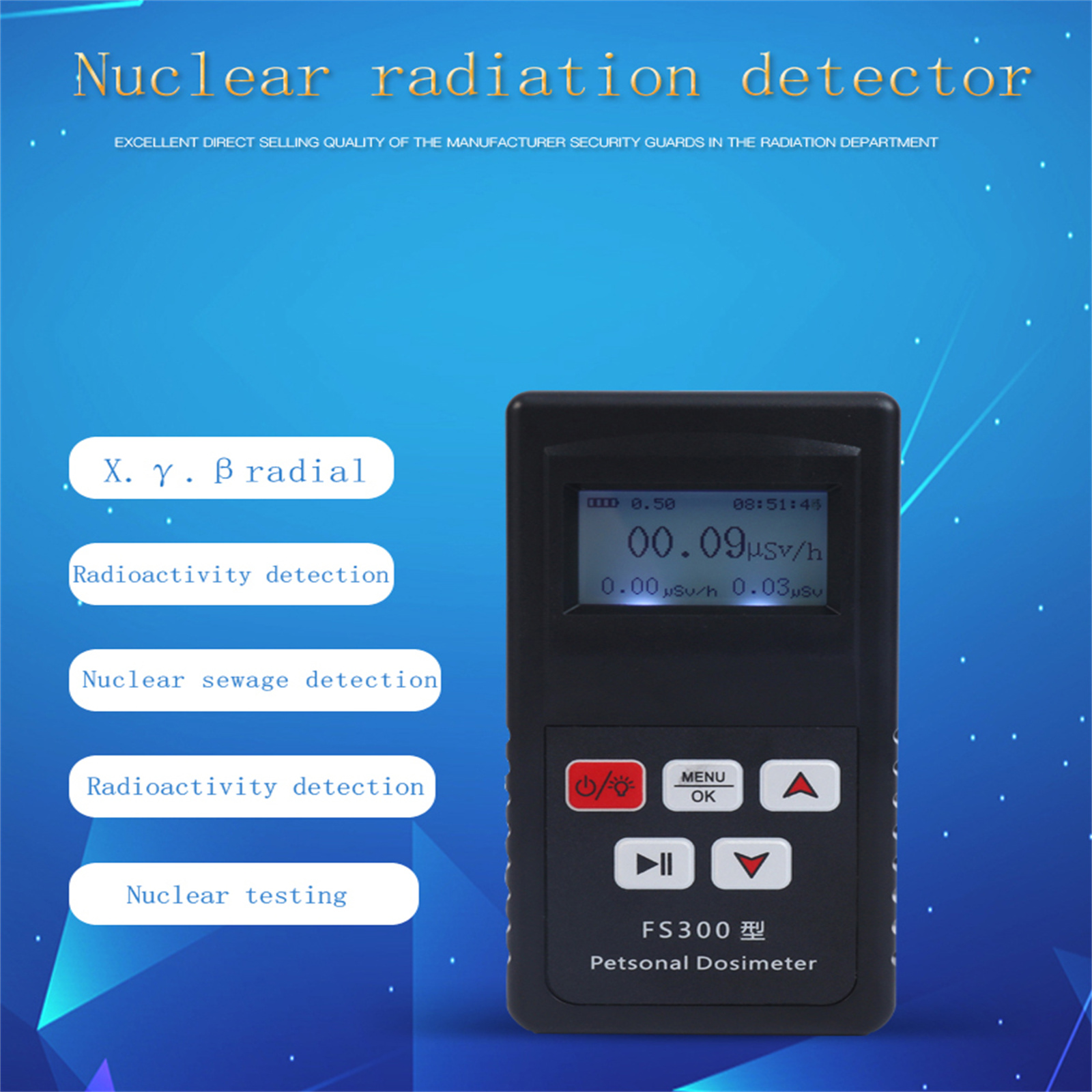 Geiger Counter Nuclear Radiation Detector Dosimeter