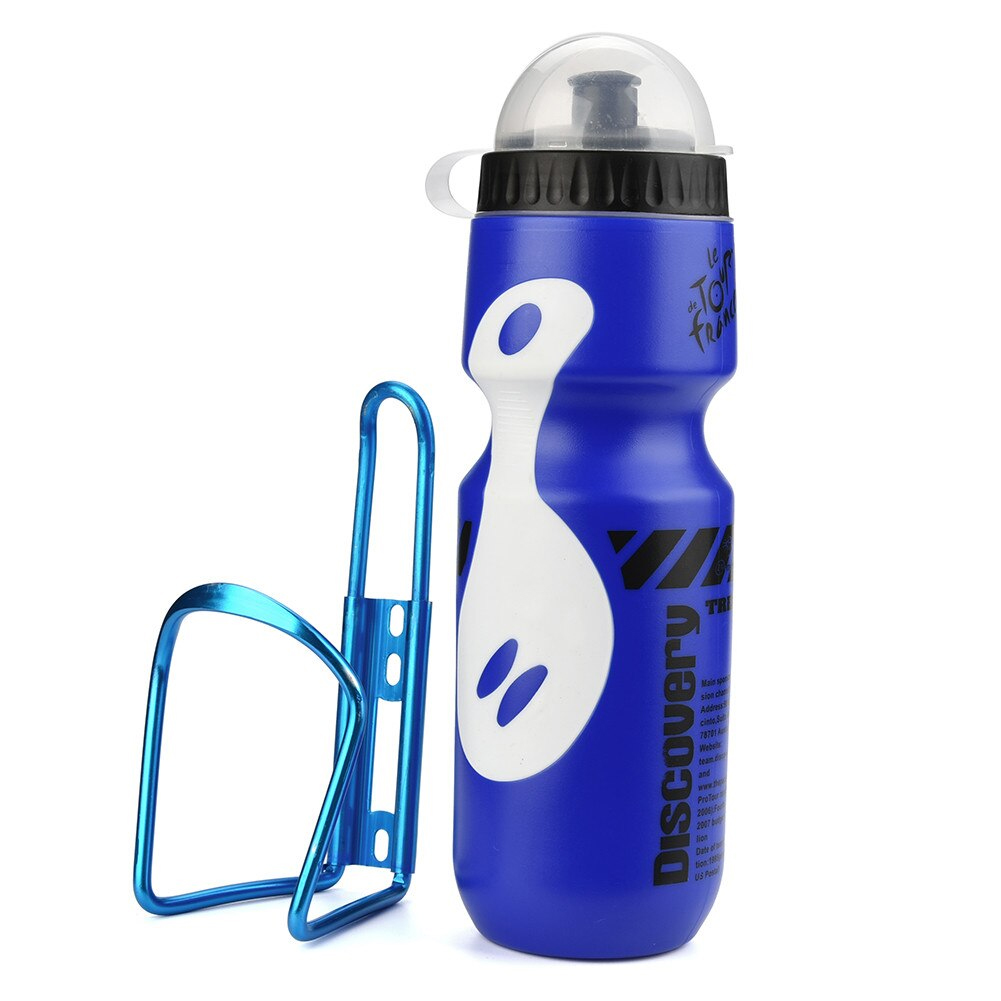 blue bike water bottle holder