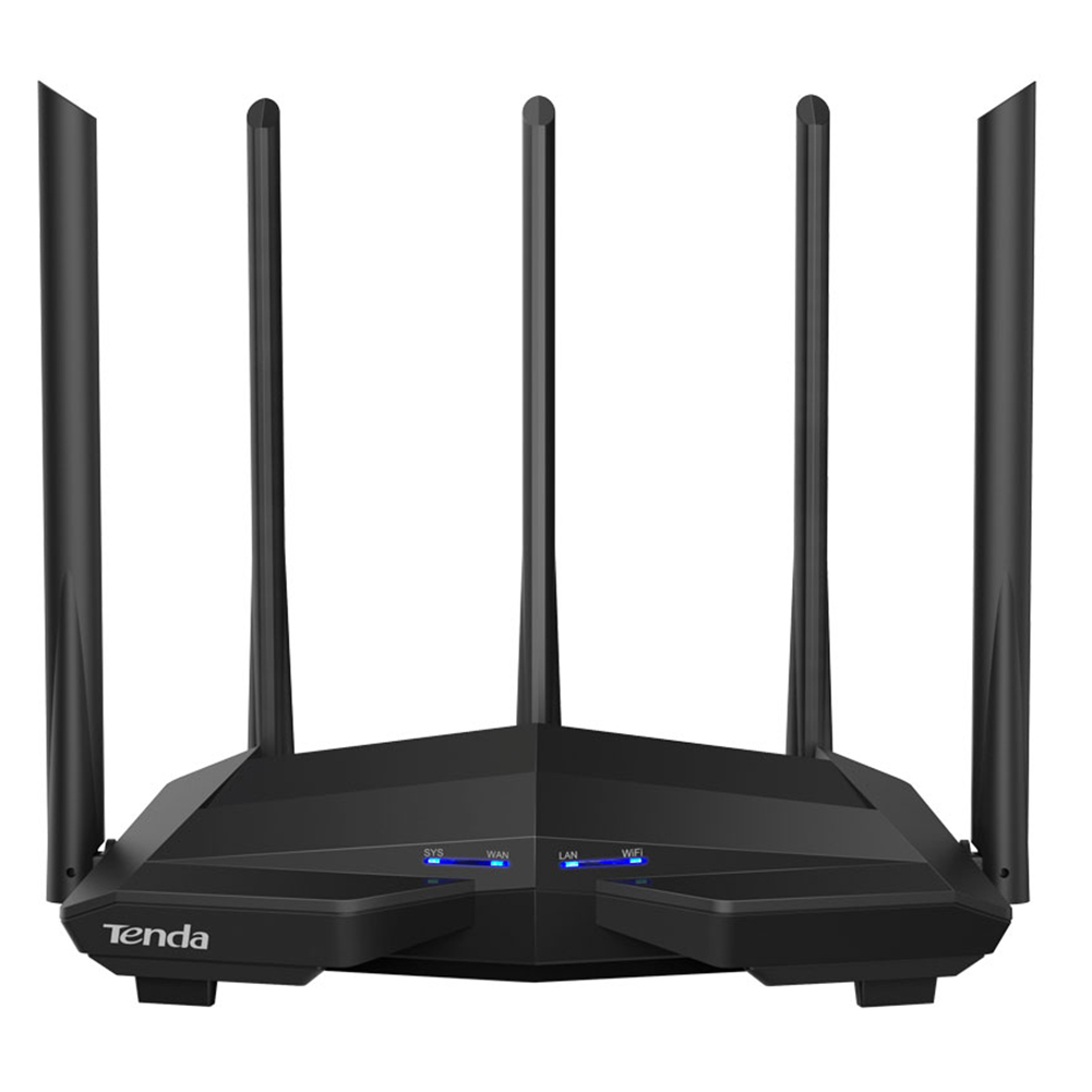 Tenda AC11 Gigabit Dual-Band AC1200 Wireless Router Wifi Repeater with 5*6dBi High Gain Antennas Wider Coverage, Easy setup