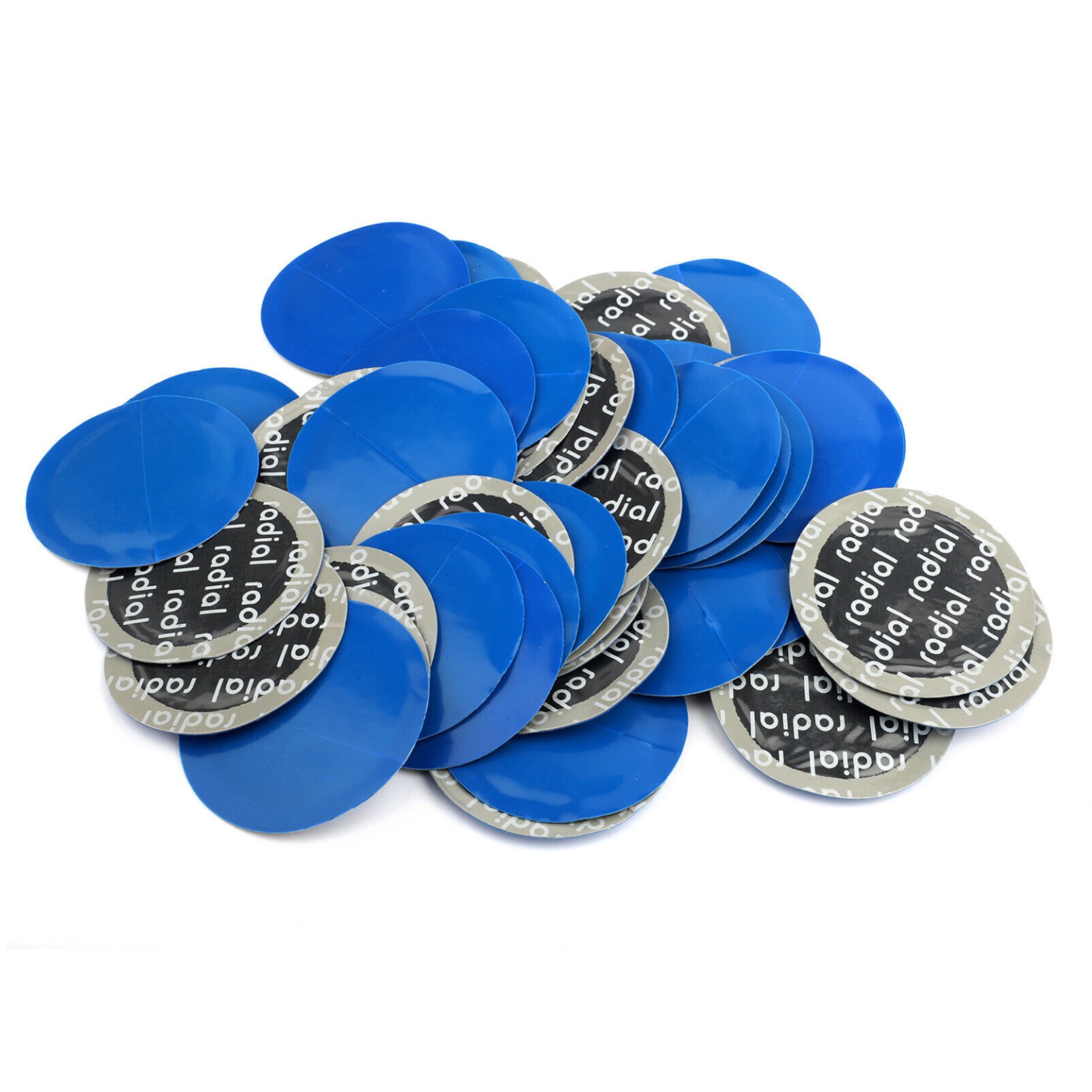 50Pcs Rubber Tire Patches Repair Tool 2.24 Inches Round Radial Tyre Rubber Patches Kit For Car Truck Bus Tractor Vehicle As shown