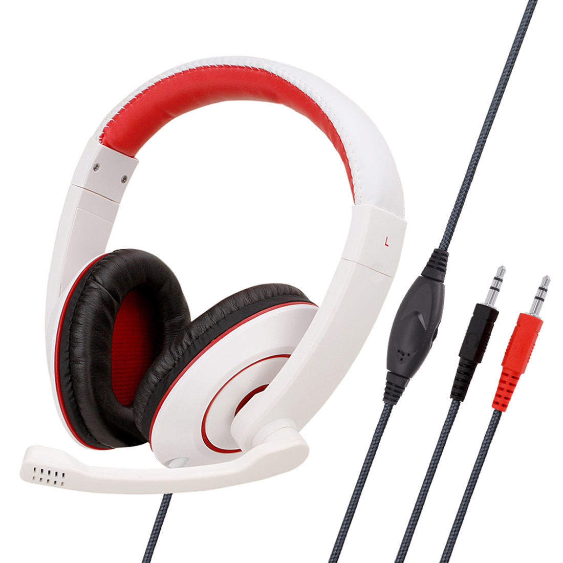 Anti-violence Computer Headset Portable Stereo Volume Control Headphone for PC Laptop with Mic SY722MV white PC does not shine headphones with packaging
