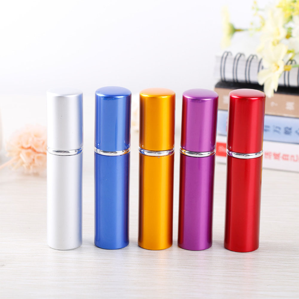 Wholesale 5ml Portable Refillable Perfume Bottle Alloy Shining Color