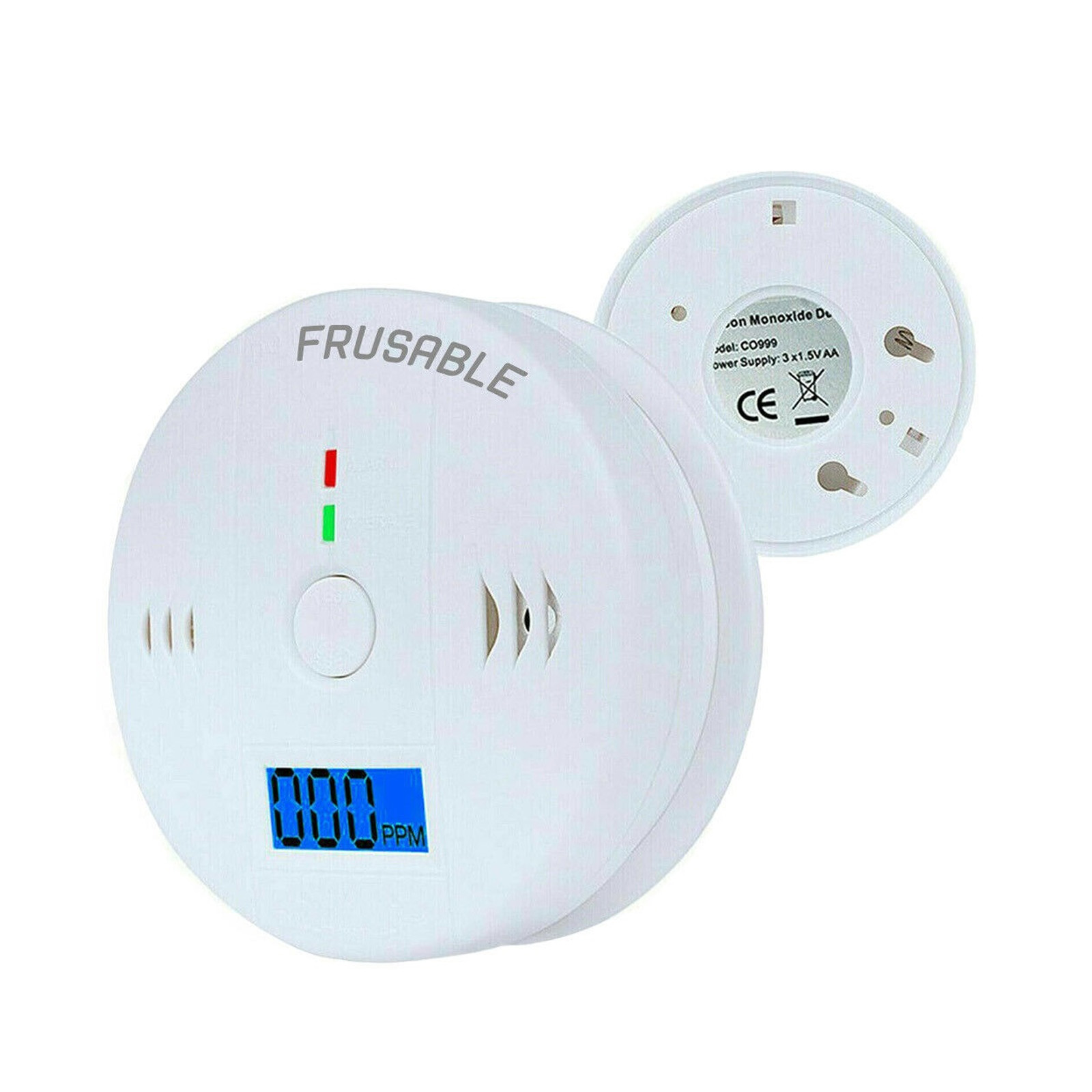 Co Carbon Monoxide Gas Detector Alarm Lcd Display Battery Powered
