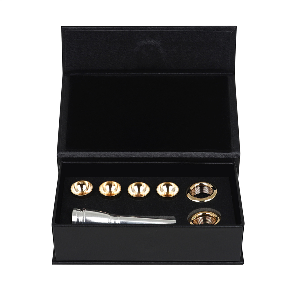 1 Set Brass Instruments Professional Trumpet Mouthpiece No.7 3C / 3B / 2C / 2B Mouthpiece Set Trumpet Gold+silver
