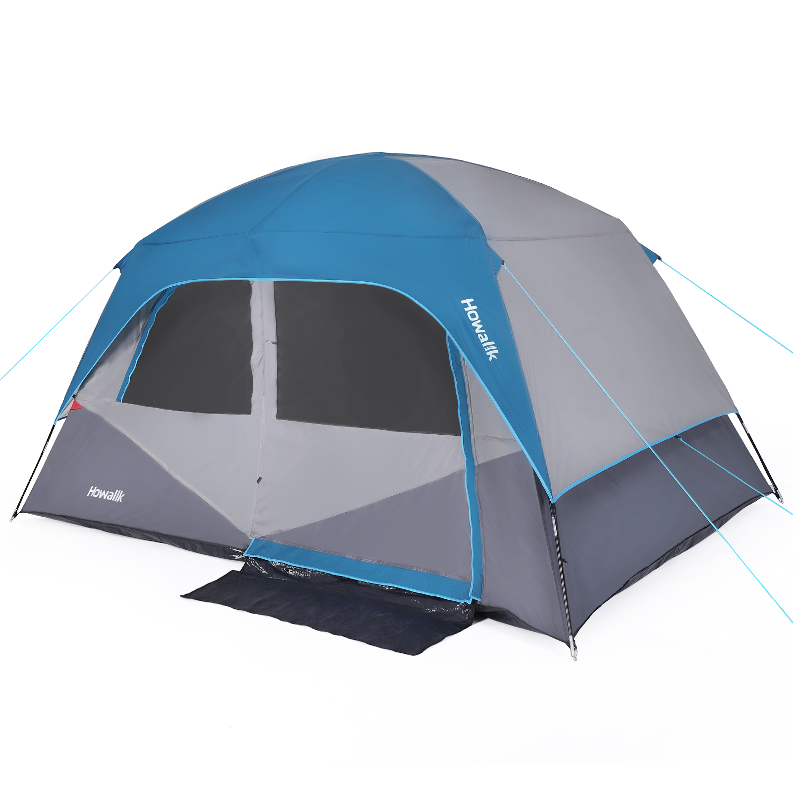 US GARVEE Camping Tent, Tent for Camping, Easy Set up Camping Tent 4 Person and 6 Person for Hiking Backpacking Traveling Outdoor (6 Person Instant), Light Blue, 12ft (L) x 8ft (W) x 72in（H