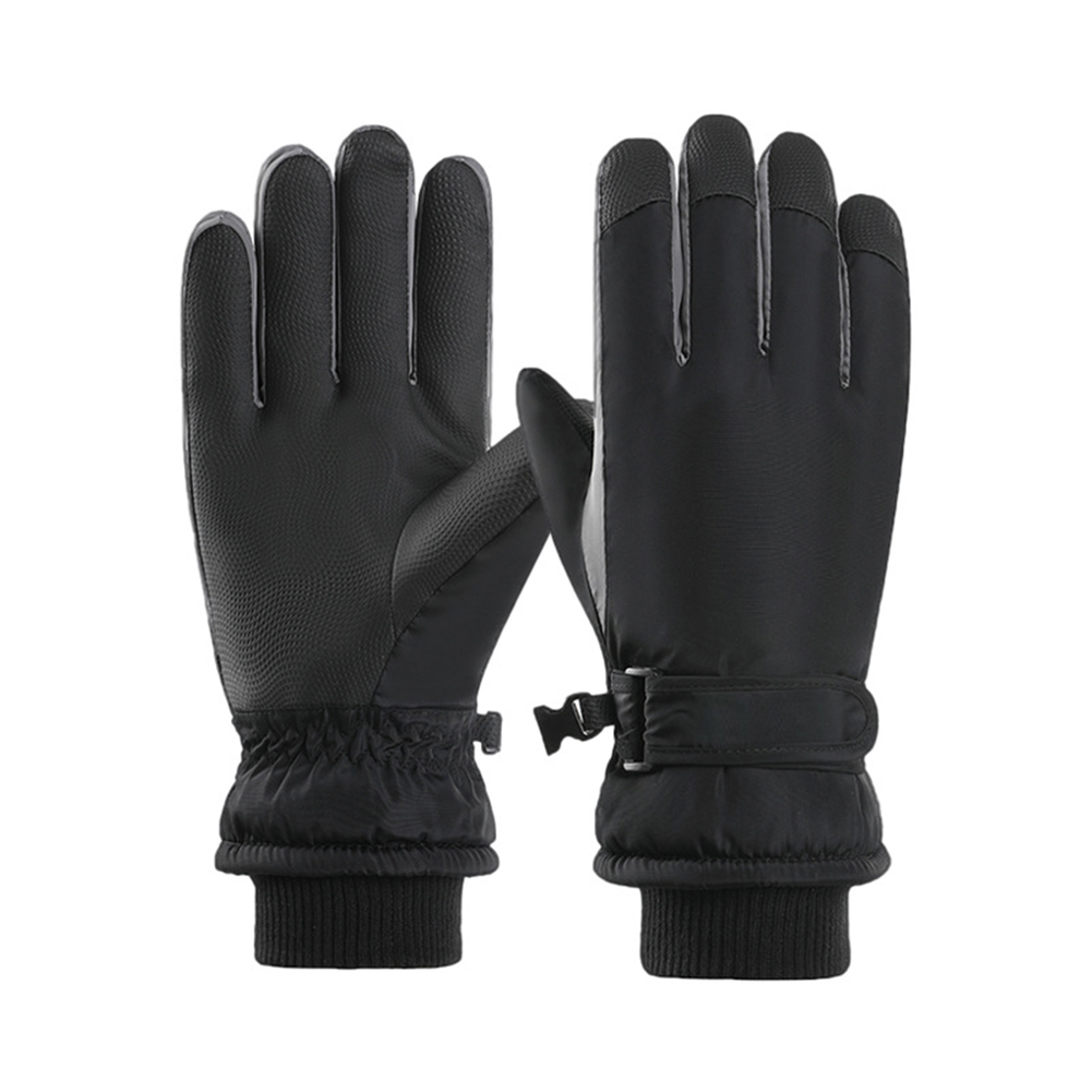 1 Pair Men Ski Gloves Windproof Waterproof Non-slip Wear-resistant Thickening