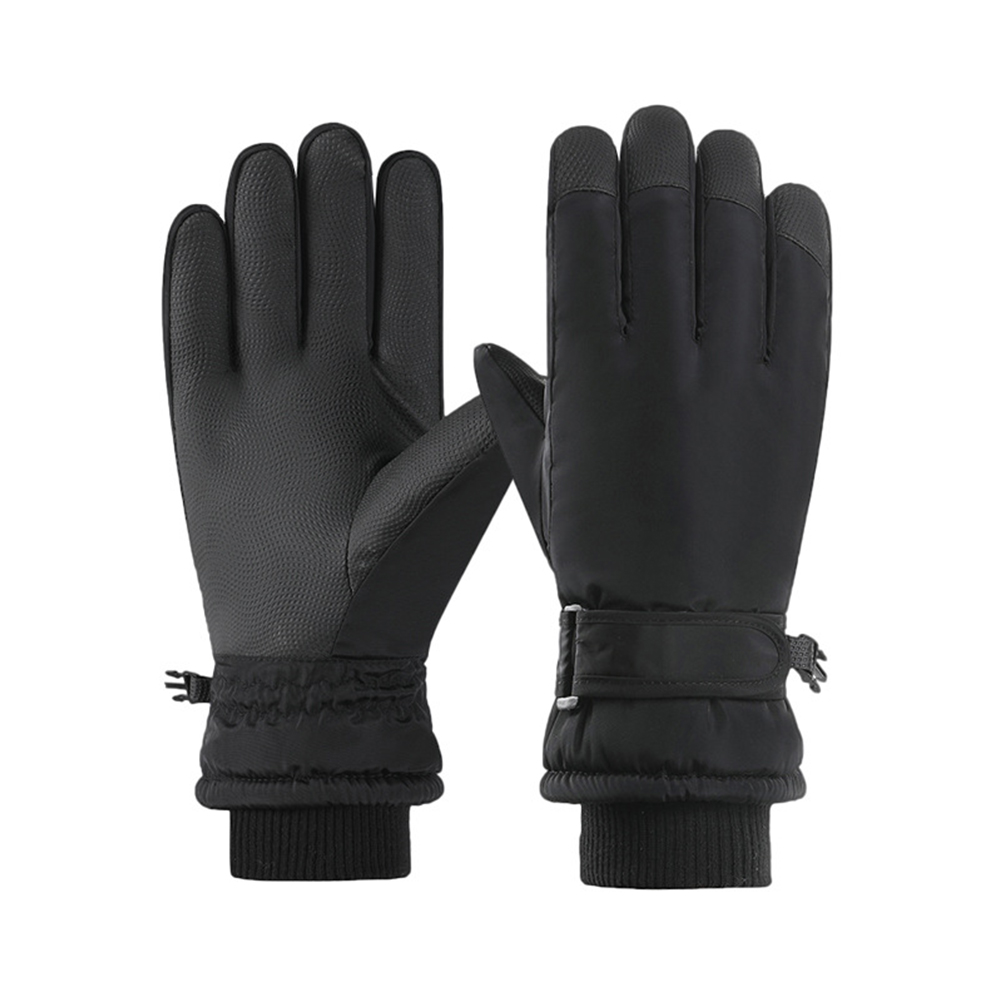 1 Pair Men Ski Gloves Windproof Waterproof Non-slip Wear-resistant Thickening
