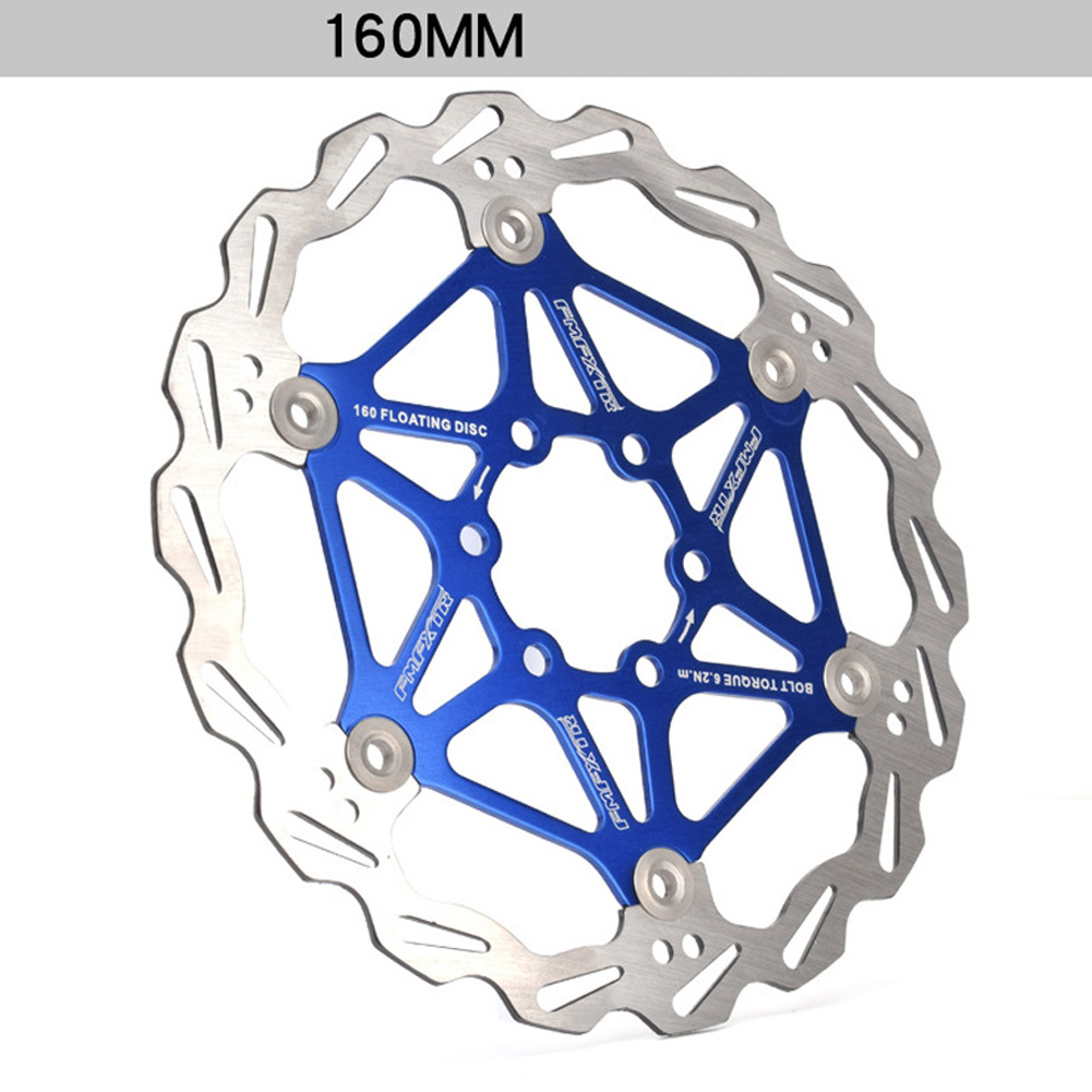 Mountain Bike Brake Rotor Strong Heat Dissipation Floating Rotor 160mm 180mm 203mm Mtb Disc Brake Pad 160mm blue one_One size