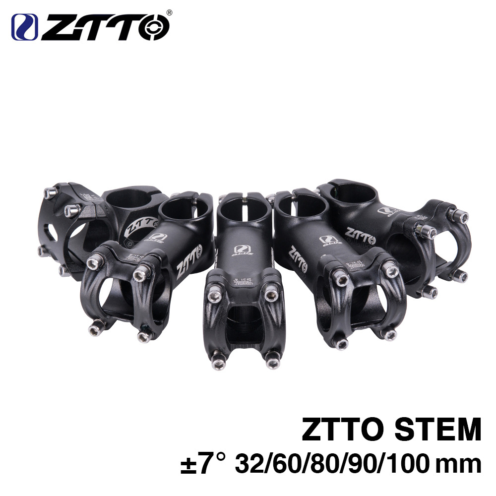 ZTTO 32/60/80/90/100mm High-Strength Lightweight Stand Pipe 31.8mm Stem for XC AM MTB Mountain Road Bike Bicycle Accessaries 32MM-100MM 31.8*60
