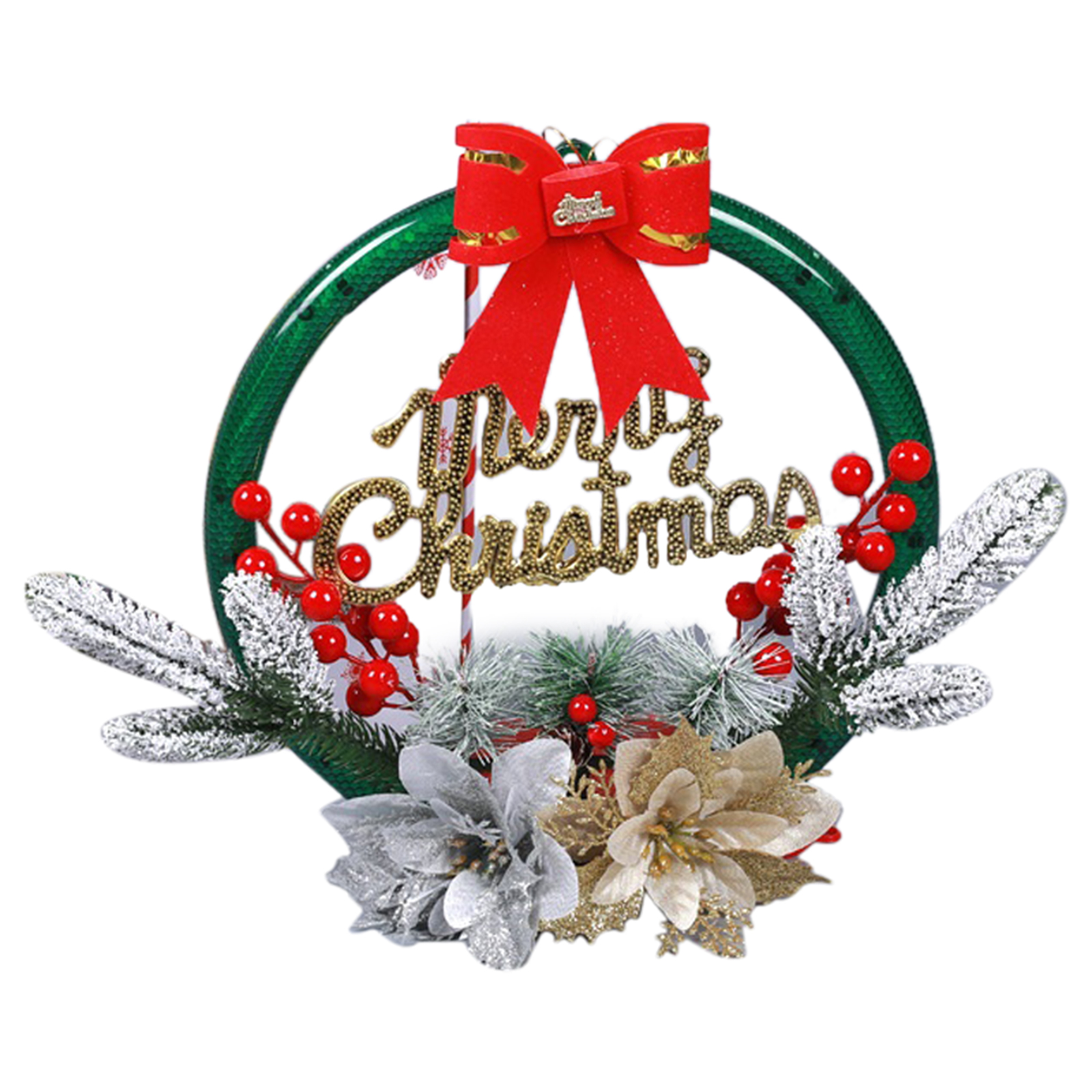 Christmas Luminous Garland With Night Light Door Hanging Rattan For Front Door Wall Window Farmhouse Decoration Christmas wreath 1