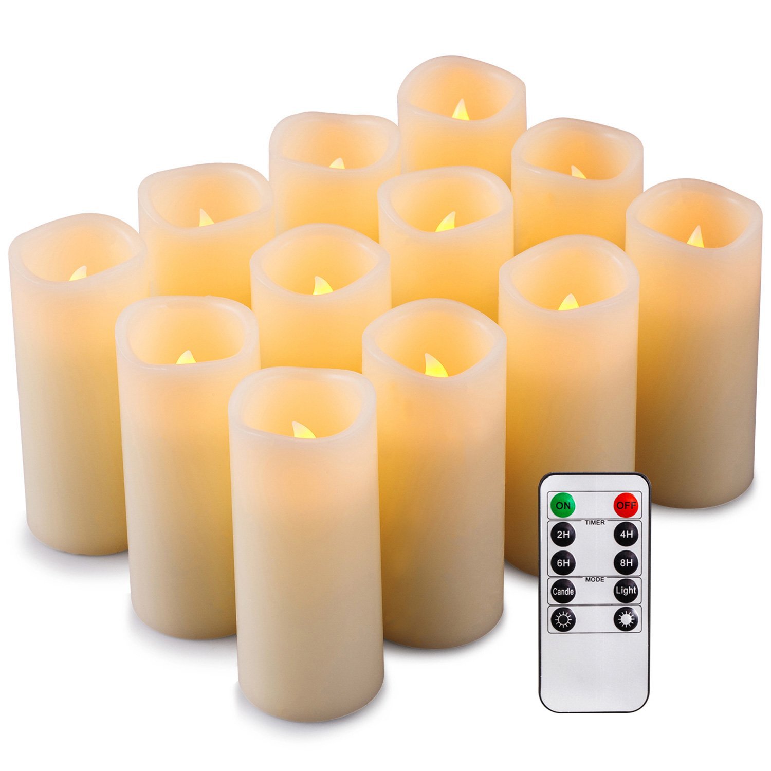 Wholesale 12Pcs LED Electronic Flameless Candles Lights with Remote