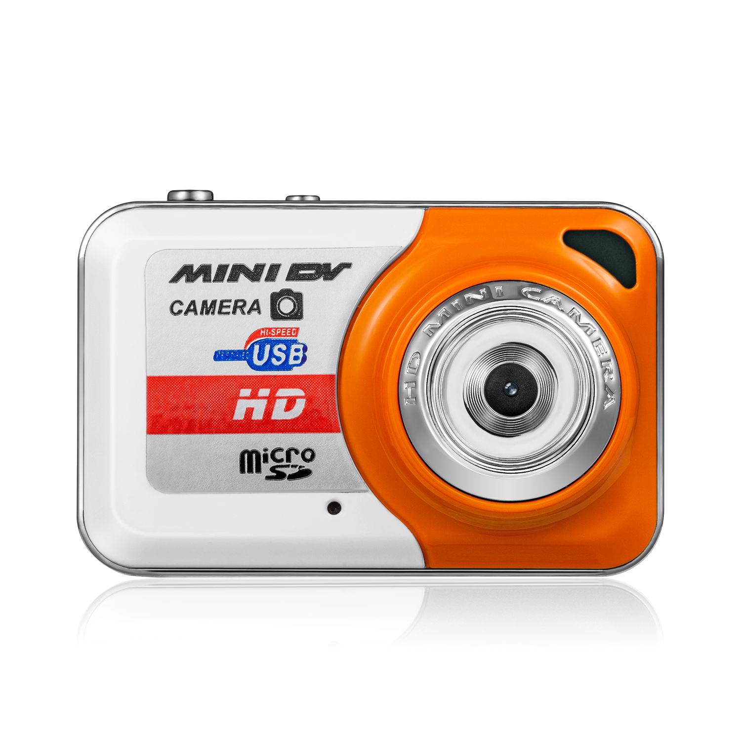 Mini Camcorder Small Portable DV HD Camera DVR Motion Detection Separate Recording Camera orange