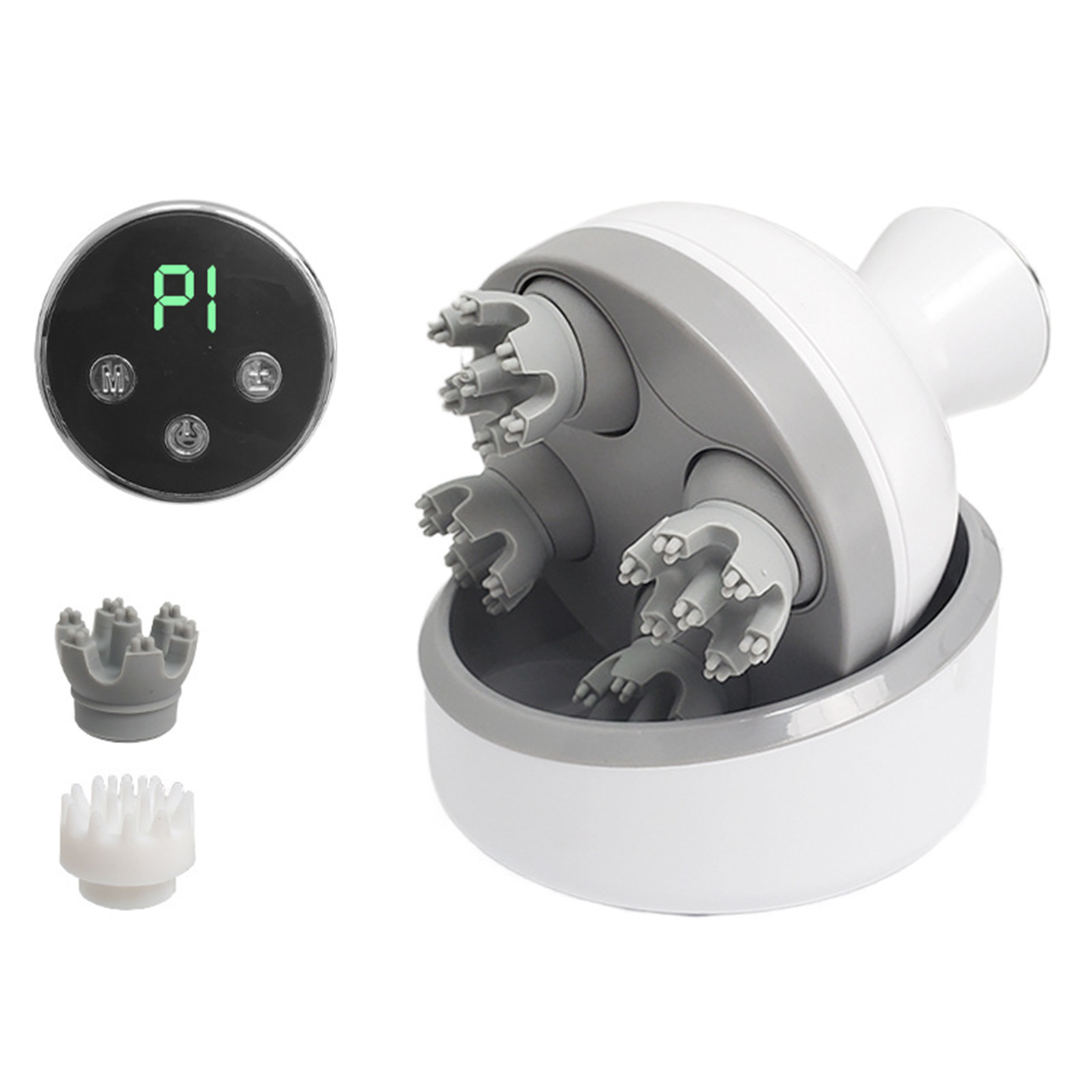 Electric Massager, 4 Head Scalp Massage with 19 Contacts Rechargeable Head Massager