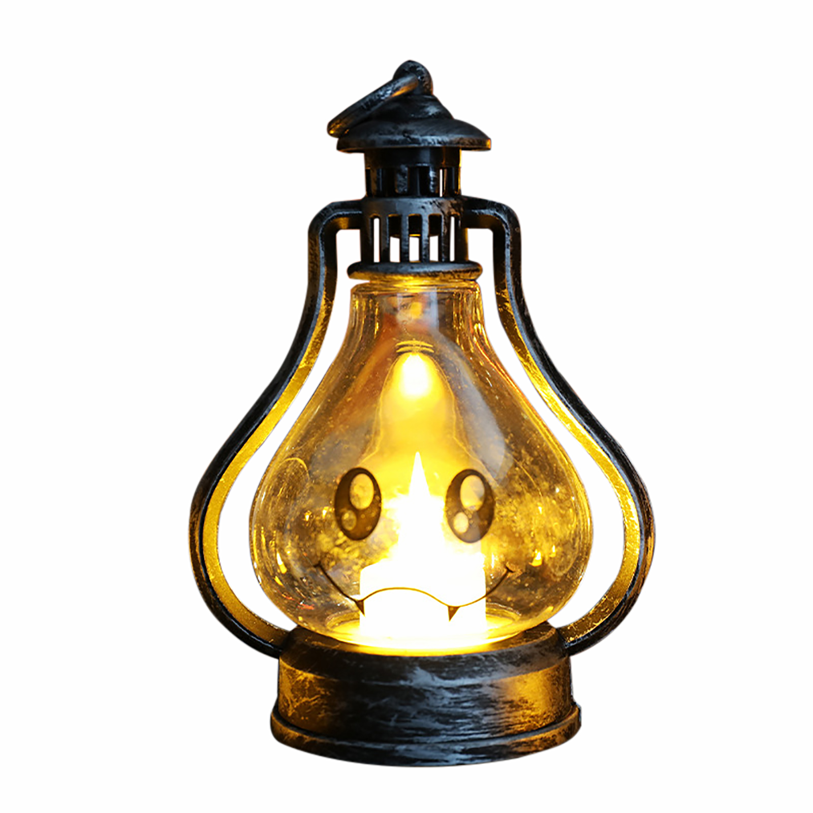 Halloween LED Candle Lamp Battery Powered Portable Lightweight Wind Light Desktop Ornament Halloween Decor Props