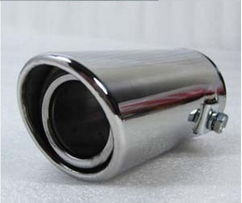ID 51mm Inlet Diameter Stainless Steel Slanting Round Exhaust Muffler Pipe Modified Tail Throat A2X