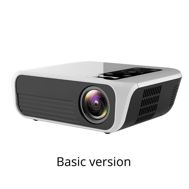 T500 Mini Digital Projector 1080P High Definition LED Home Projector Portable white_US Plug