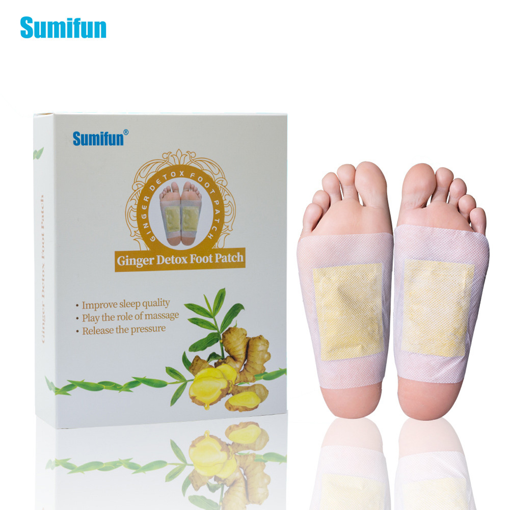 12pcs Box Detox Foot Patch Ginger Pads Improve Sleep Beauty Slimming Massage