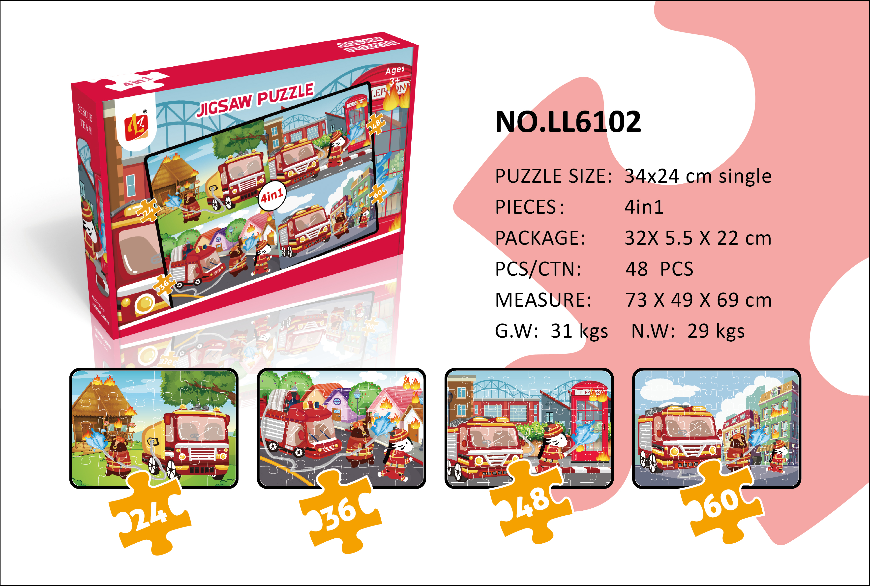 168PCS Kids Puzzles Colorful Educational Toy Stress Reliever 168PCS