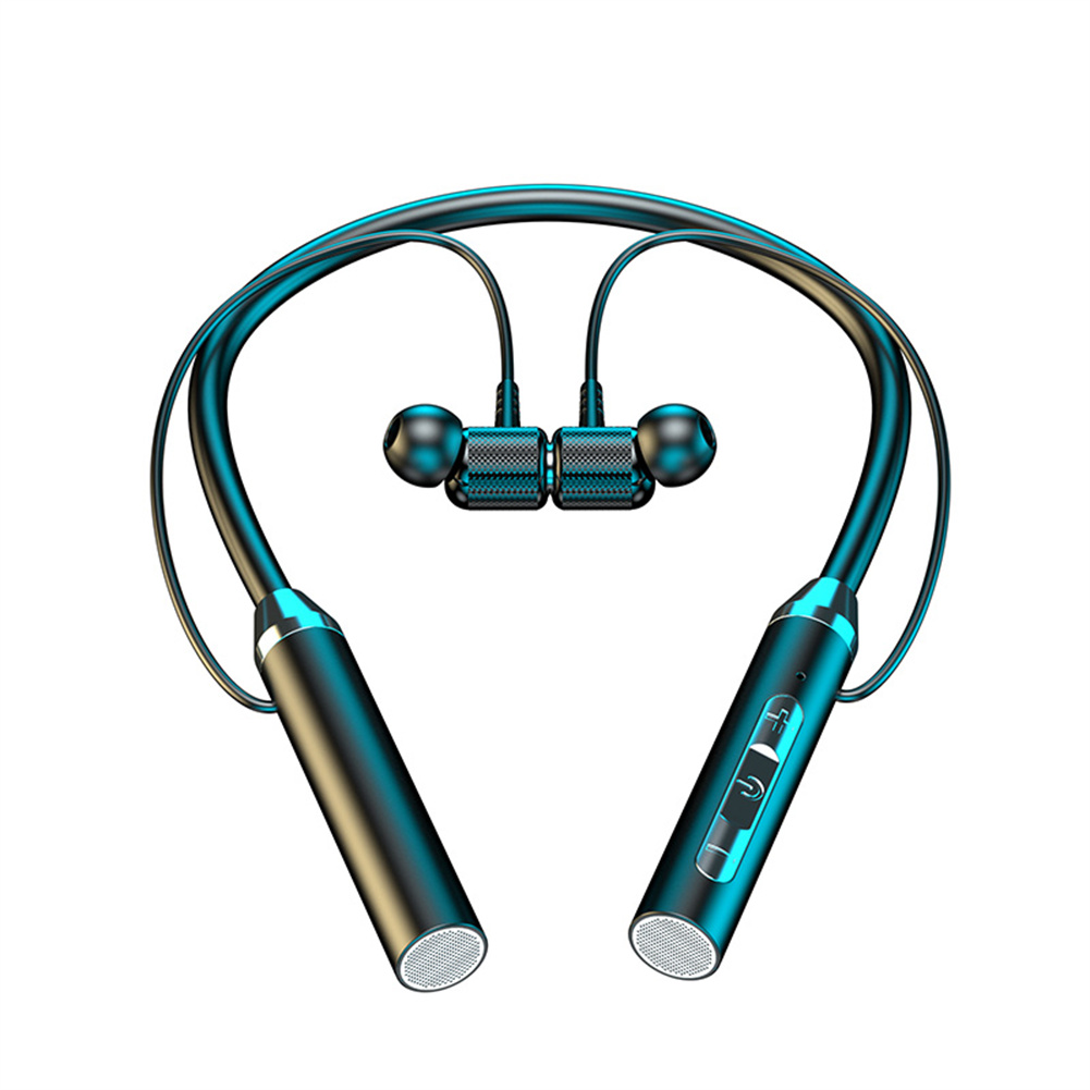 Wireless Neckband Headphones V5.2 Hifi Stereo Sports Neckband Headset Waterproof Earbuds For Outdoor Running 098 black