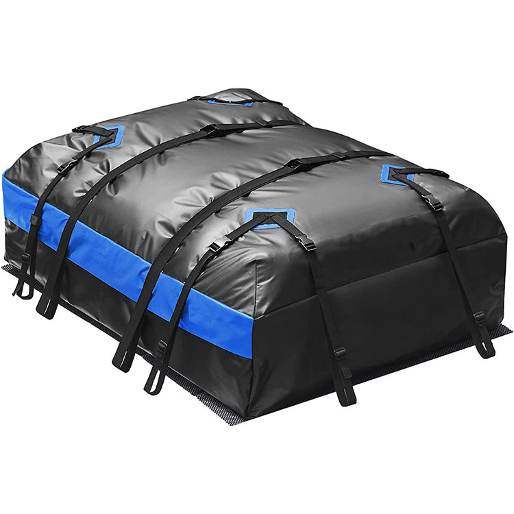 Car Rooftop Cargo Bag Carrier Outdoor Waterproof Carrier For Vehicles Roof Top Luggage Bag With Anti-Slip Mat 6 Door Hooks Night Safety Reflection 21