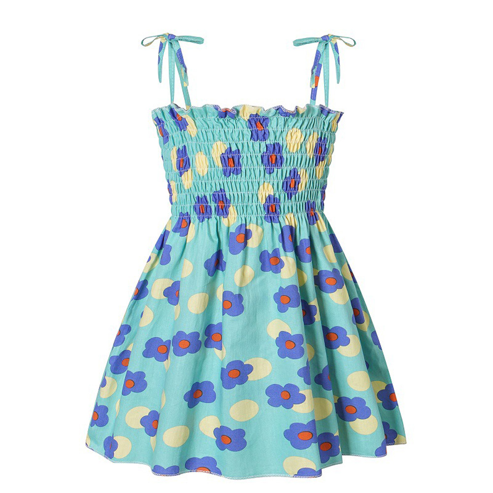 Baby Girls Summer Sling Dress Sleeveless Spaghetti Straps Mini Dress Sundress Children Clothing For 1-8 Years cotton rose 4-5Y 110