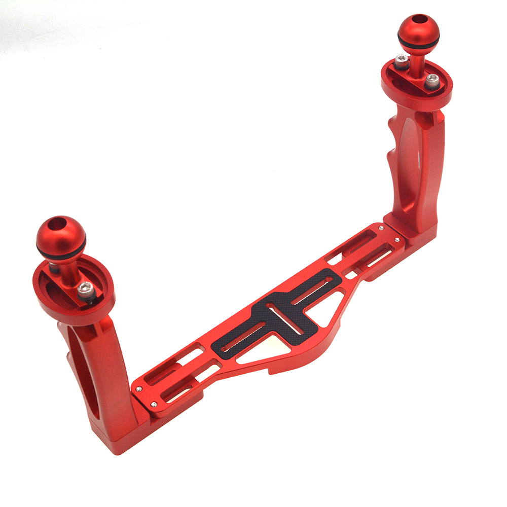 Aluminium Alloy Tray Stabilizer Rig for Underwater Camera Housing Case Diving Tray Mount for GoPro DSLR Smartphones red