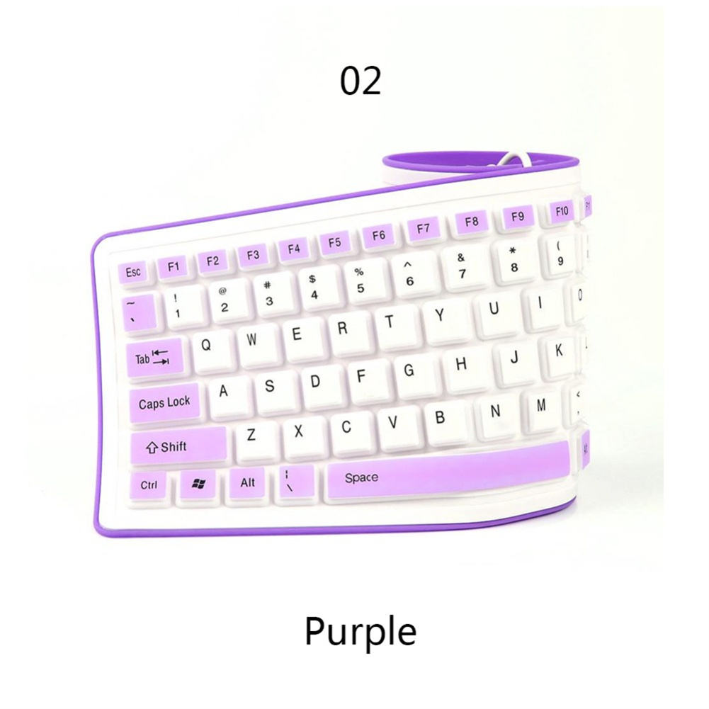 Portable Silent Silicone Keyboard Foldable Usb Flexible Soft Roll Up Keyboard