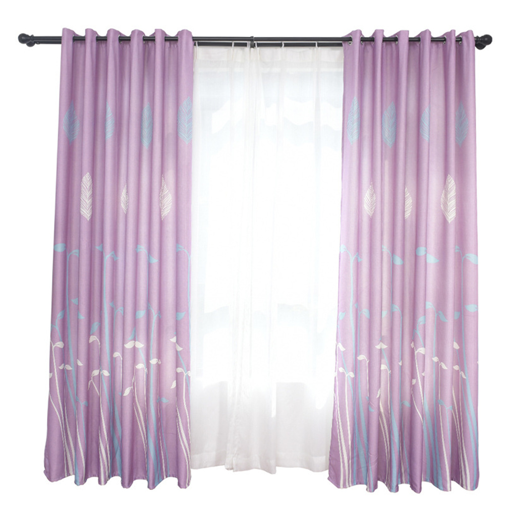 Blackout Curtain Panels For Bedroom Drapes With Hanging Holes 1*2.5m High purple